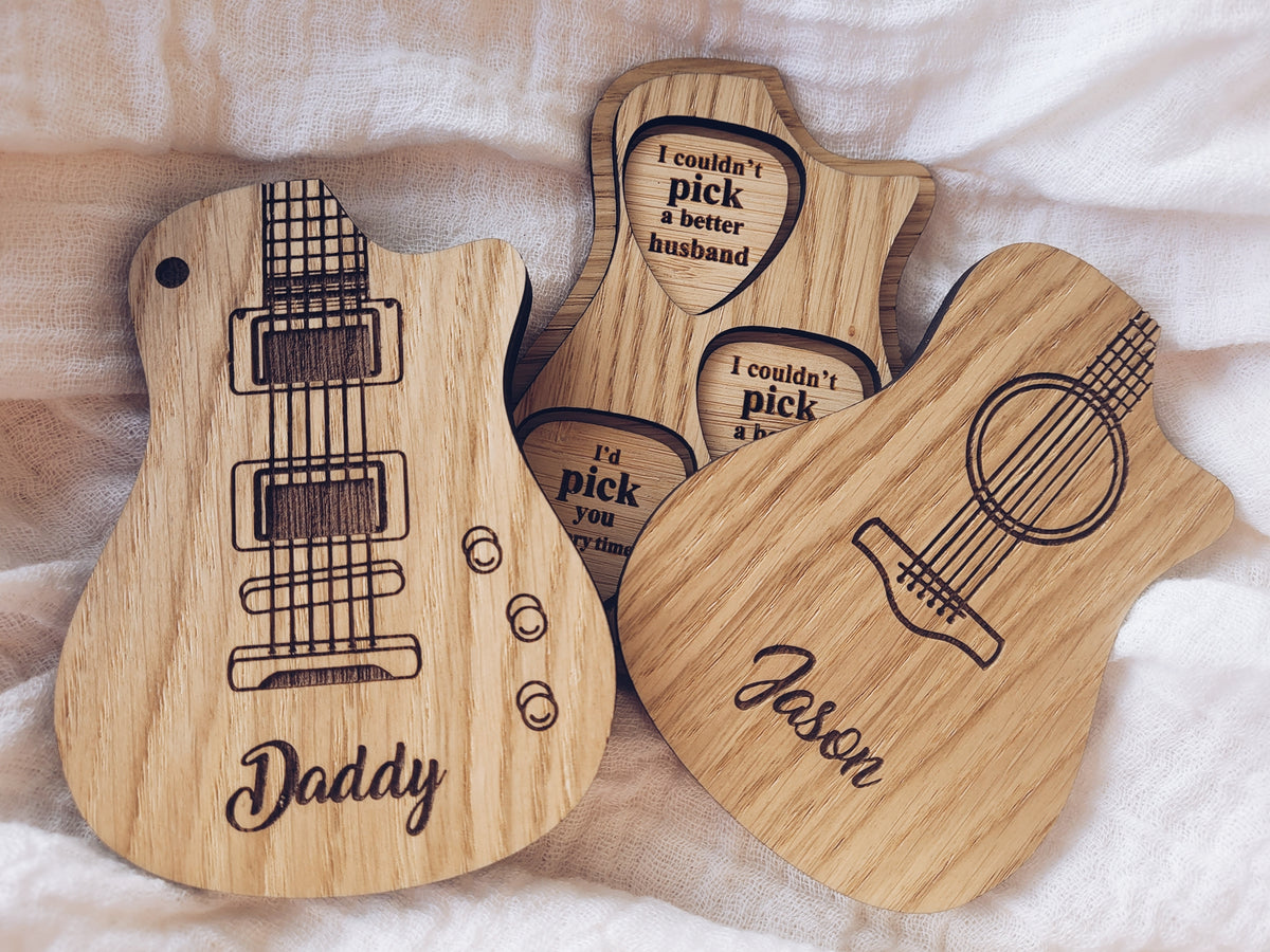 Personalised guitar on sale pick box