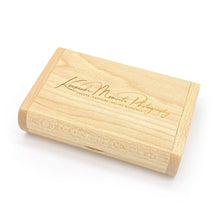 Load image into Gallery viewer, Wood USB Gift Box - Oval - Printed