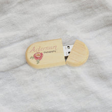 Load image into Gallery viewer, Wood USB - Oval - Printed