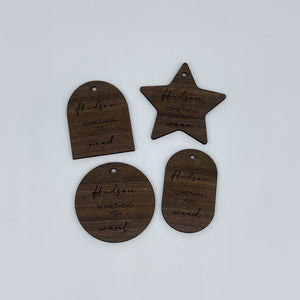 Personalised Christmas Mindful Gift Tags (Set of 4)