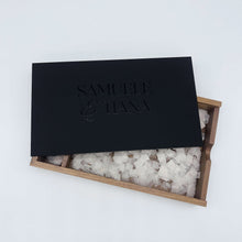 Load image into Gallery viewer, Maple/Walnut Photo Boxes - Matte Black or White Lid - Black Gloss Printed