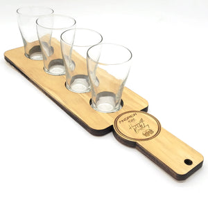 Custom Beer Paddle / Bar Flight 4 Hole