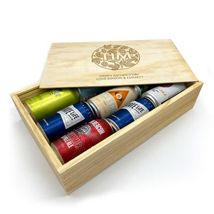 Nine Beer Hamper with Personalised Wood Box