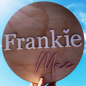 Personalised Round Name OR Business Plaque