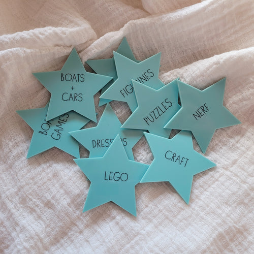 Detachable Acrylic STAR Organisational Labels