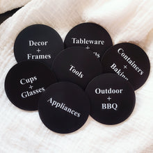 Load image into Gallery viewer, Detachable Acrylic Circle Organisational Labels