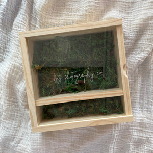 Pine Photo Boxes - Clear Acrylic Lid- Engraved (6x4, 5x7, 10x12)