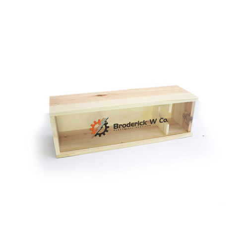 Custom Branded Wood Wine Box with Clear Lid Digital Print