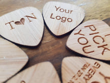 Load image into Gallery viewer, Personalised Engraved Bamboo Wood Guitar Picks