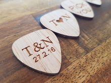 Load image into Gallery viewer, Personalised Engraved Bamboo Wood Guitar Picks