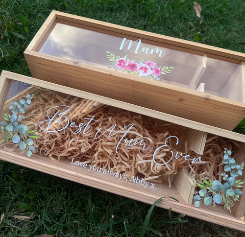 Personalised Printed Mother's Day Wine and Champagne Box