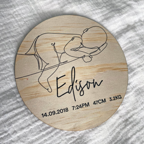 Baby Name and Birth Stats Plaque