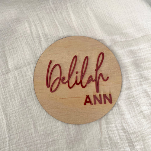 Double Name Baby Plaque