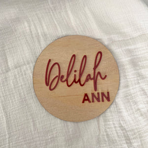 Double Name Baby Plaque