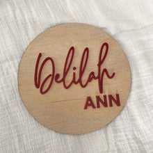 Load image into Gallery viewer, Double Name Baby Plaque