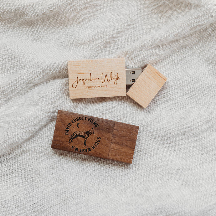 Wood USB - Rectangle - Engraved