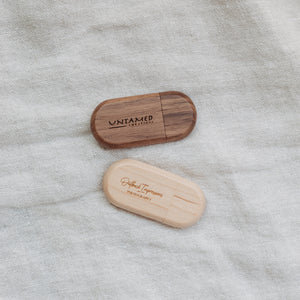 Wood USB - Oval - Engraved