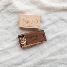 Load image into Gallery viewer, Wood USB Gift Box - Rectangle - Engraved