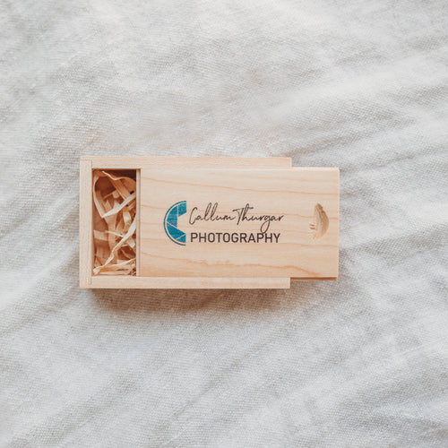 Wood USB Gift Box - Rectangle - Printed