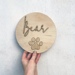 Personalised Pet Name Plaque