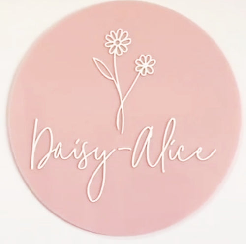 Personalised Round Name OR Business Plaque