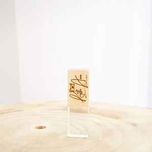 Crystal and Wood USB - Engraved