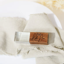 Load image into Gallery viewer, Crystal and Wood USB - Engraved