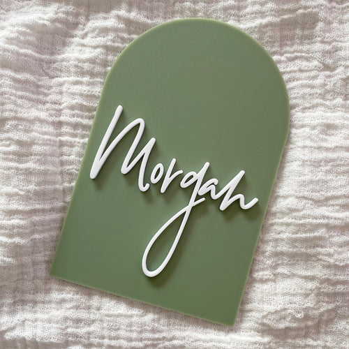 Arch Baby Name Plaque