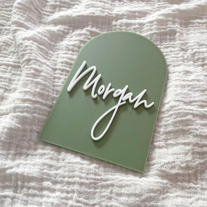 Arch Baby Name Plaque