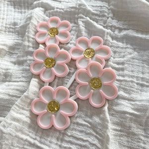 Mini set of 5 Flower Acrylic Cake Toppers